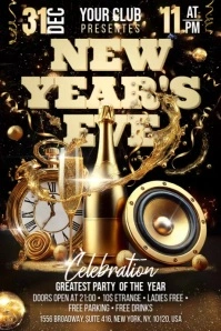 New Year Banner 4' × 6' template