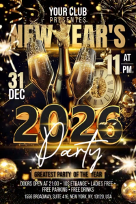 New Year Banner 4' × 6' template