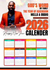 NEW YEAR CALENDAR A6 template