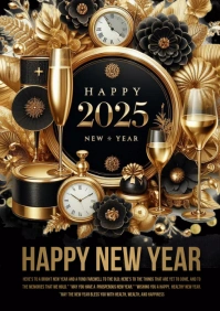 New year card A1 template