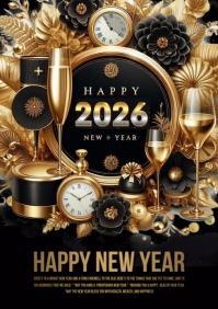 New year card A1 template