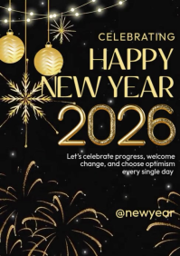 New Year Celebration A4 template