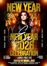 NEW YEAR CELEBRATION A6 template