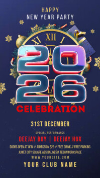 New Year 2026 Celebration Party Instagram Story Instagram-verhaal template