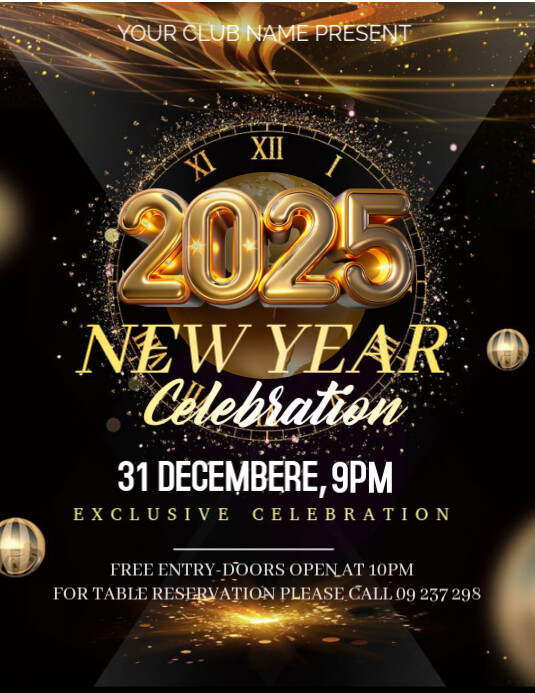 New Year Celebration Flyers Template | PosterMyWall