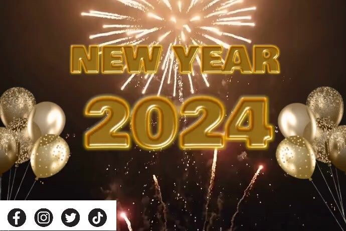 New year celebration template with fireworks | PosterMyWall