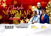 New year church flyer A1 template