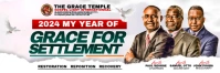 New Year Church Theme Cartel de 2 × 6 pulg. template