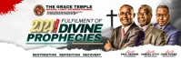 New Year Church Theme Cartel de 2 × 6 pulg. template