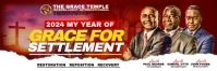 New Year Church Theme Cartel de 2 × 6 pulg. template
