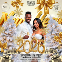 new year club party design template Persegi (1:1)