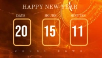New Year Count Down Design Business Card template