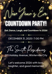 New Year Countdown A4 template