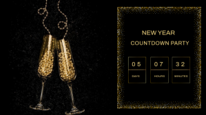 New year countdown Pantalla Digital (16:9) template