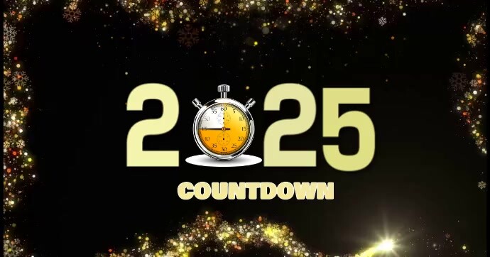 New Year Countdown Facebook Shared Image delt Facebook-billede template