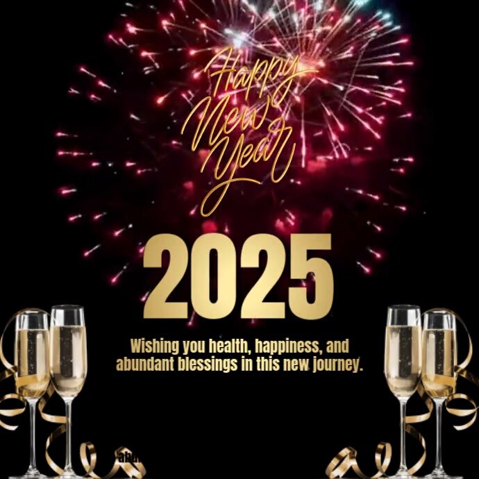 New year countdown fireworks Instagram 帖子 template