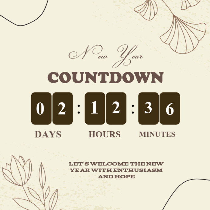 New Year Countdown Instagram Post Template | PosterMyWall