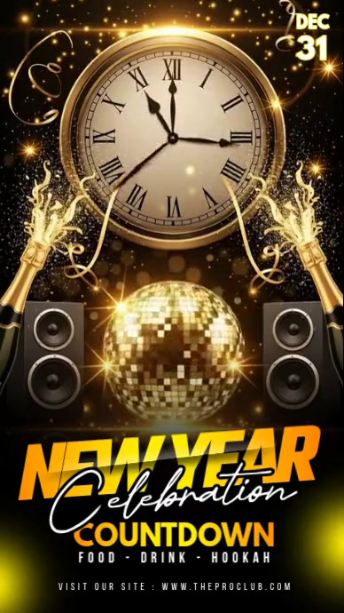 New Year Countdown Night Event Template | PosterMyWall