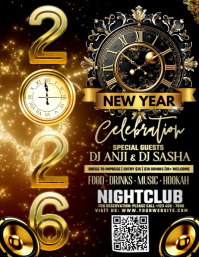 New Year Countdown Nightclub Party Flyer (US Letter) template