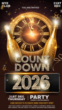 new year countdown party Instagram Story template