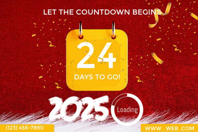 New Year Countdown  Poster template