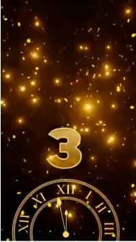 Black New Year Celebration Ecrã digital Template