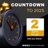 New year countdown template days left to 2025 Instagram 帖子