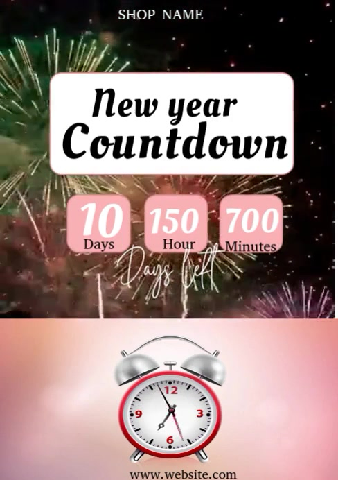 New year countdown vedio flyer Template | PosterMyWall