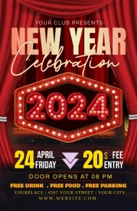 new year Half Page Wide template