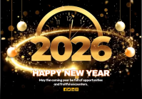 new year Postcard template