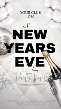 New Year Digital Display (9:16) template