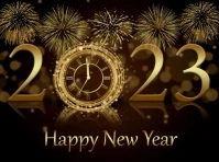 New year Panneau de jardin template
