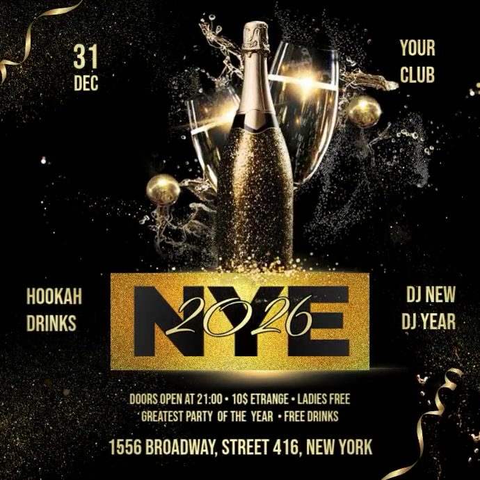 New Year Instagram 帖子 template