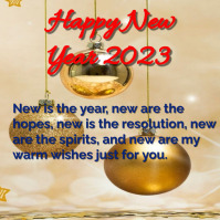 New year Instagram 帖子 template