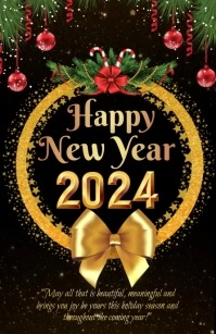 new year Media Página Ancho template