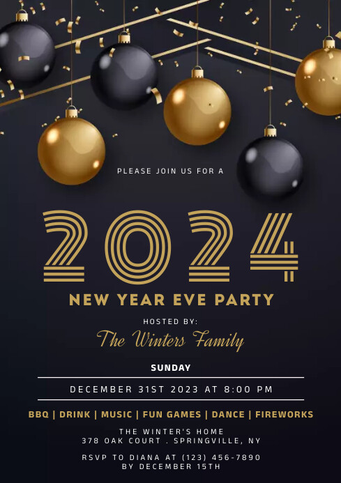 new year A4 template
