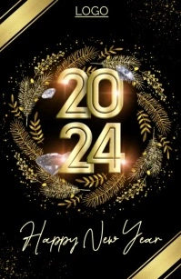 new year Mezza pagina Wide template