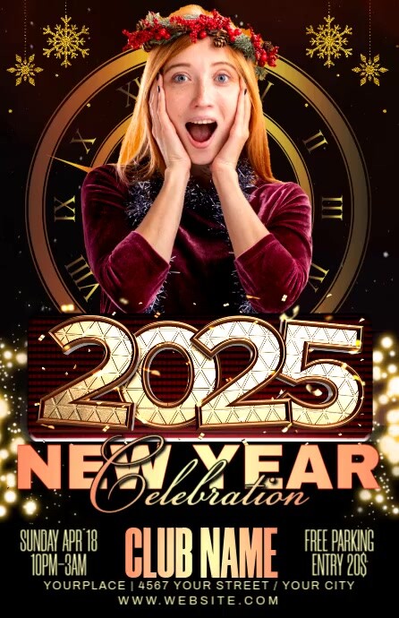 new year Halfbladsy Breed template