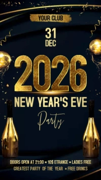 New Year Digital Display (9:16) template