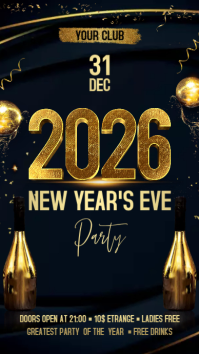 New Year 数字显示屏 (9:16) template