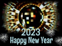 New year Yard Sign template