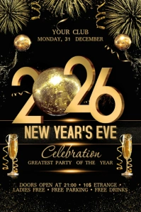 New Year Banner 4' × 6' template