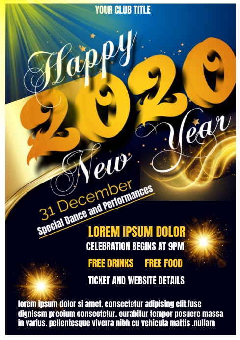 New Year Program Script New year Template | PosterMyWall