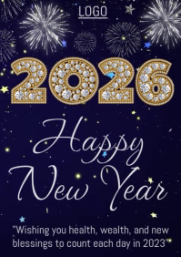 new year A3 template