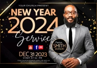 New year Postcard template