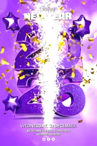 New Year Poster template