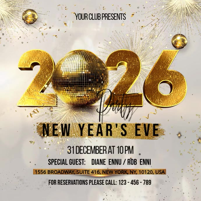 2026 New Year Instagram 帖子 template