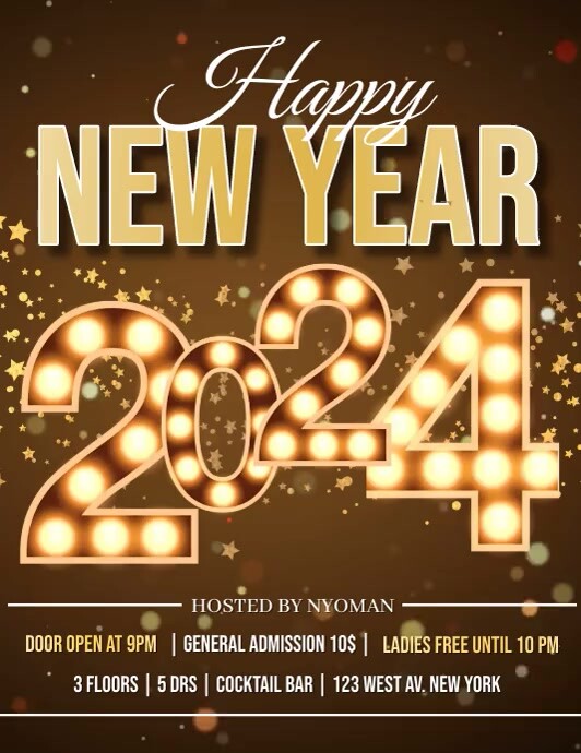 new year Flyer (US Letter) template