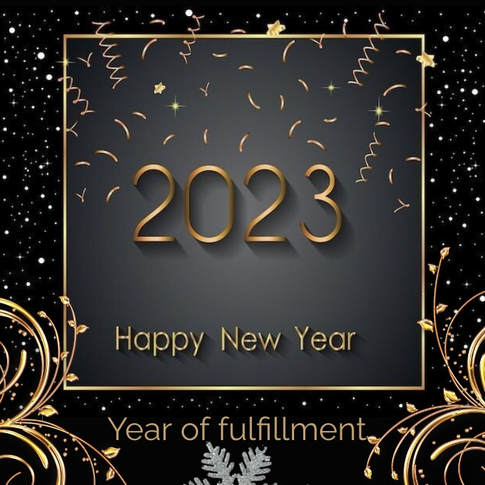 New year Square (1:1) template