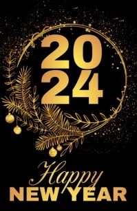 new year Half Page Wide template